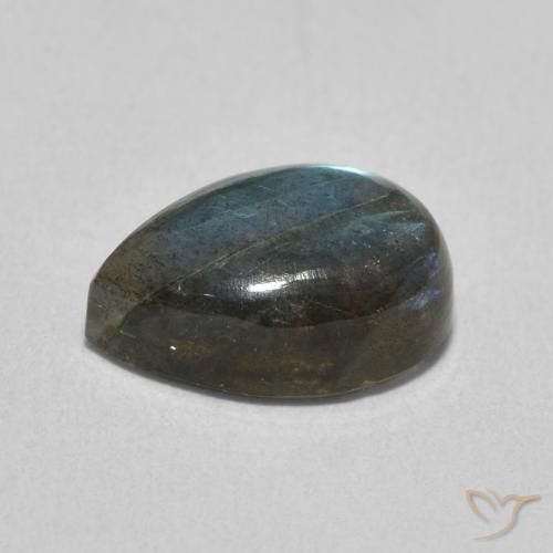 Labradorite Multicolore naturale da 3.72 ct, Forma a pera, Traslucido