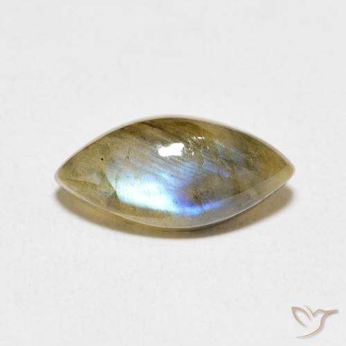 4.70ct Naturale Multicolore Labradorite, Taglio marquise, Traslucido
