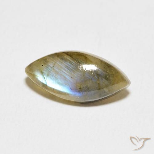 Labradorite Multicolore naturale da 4.70 ct, Taglio marquise, Traslucido