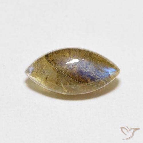 2.51ct Naturale Multicolore Labradorite, Taglio marquise, Traslucido