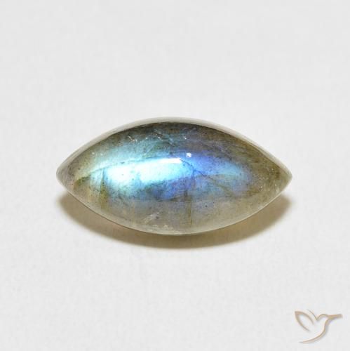 Labradorite Multicolore naturale da 5.28 ct, Taglio marquise, Traslucido
