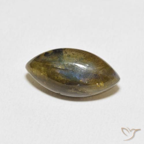 Labradorite Multicolore naturale da 5.18 ct, Taglio marquise, Traslucido