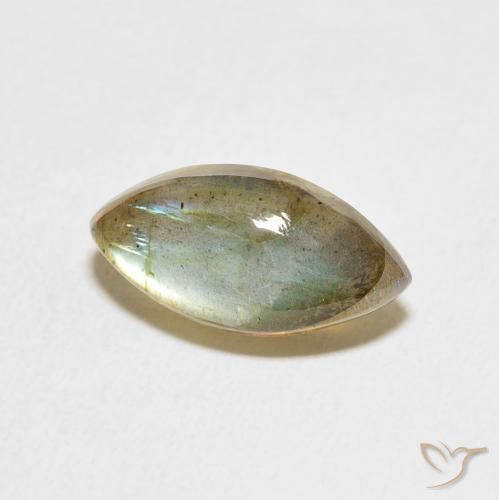 Labradorite Multicolore naturale da 4.66 ct, Taglio marquise, Traslucido