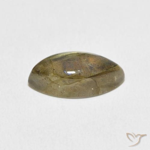 Labradorite Multicolore naturale da 4.66 ct, Taglio marquise, Traslucido