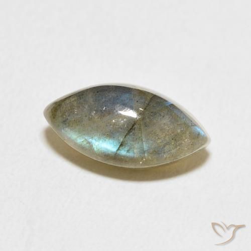 Labradorite Multicolore naturale da 4.20 ct, Taglio marquise, Traslucido