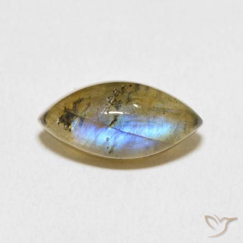 3.64ct Naturale Multicolore Labradorite, Taglio marquise, Traslucido