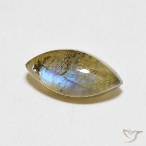 Labradorite Multicolore naturale da 3.64 ct, Taglio marquise, Traslucido