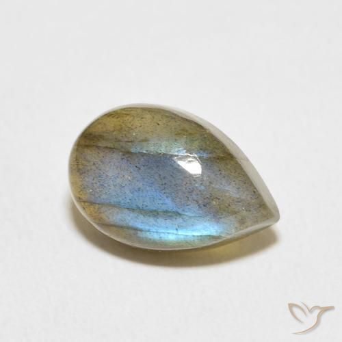 Labradorite Multicolore naturale da 4.16 ct, Forma a pera, Traslucido