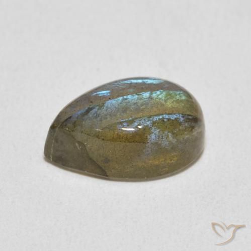 Labradorite Multicolore naturale da 3.97 ct, Forma a pera, Traslucido