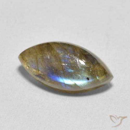 Labradorite Multicolore naturale da 5.41 ct, Taglio marquise, Traslucido