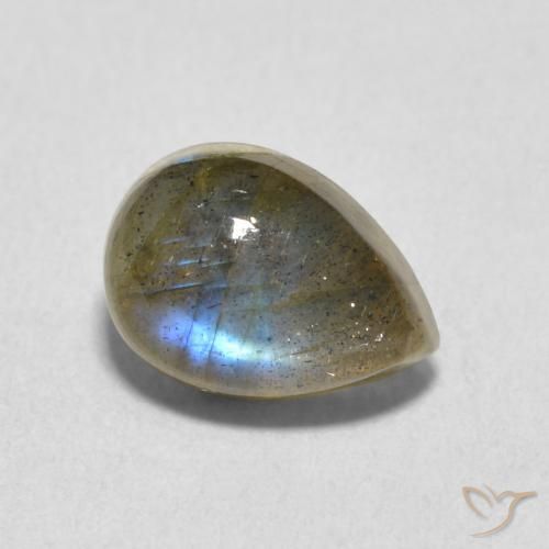 Labradorite Multicolore naturale da 2.58 ct, Forma a pera, Traslucido