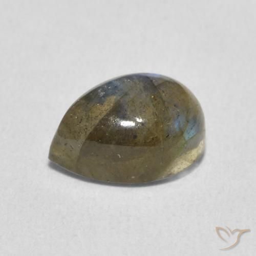 Labradorite Multicolore naturale da 2.58 ct, Forma a pera, Traslucido