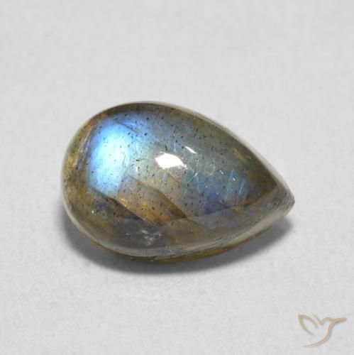 Labradorite Multicolore naturale da 2.70 ct, Forma a pera, Traslucido