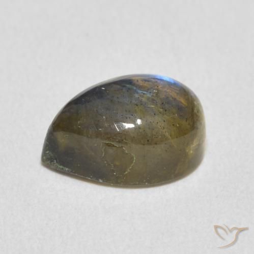 Labradorite Multicolore naturale da 2.70 ct, Forma a pera, Traslucido