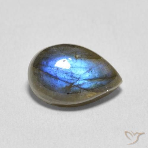 Labradorite Multicolore naturale da 3.60 ct, Forma a pera, Traslucido