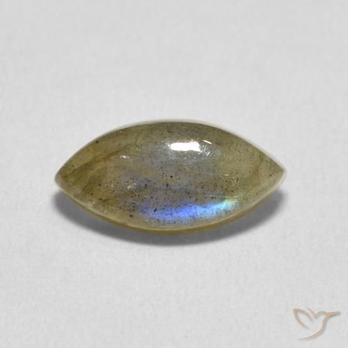 2.55ct Naturale Multicolore Labradorite, Taglio marquise, Traslucido
