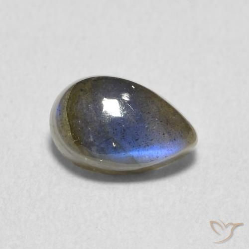 Labradorite Multicolore naturale da 1.18 ct, Forma a pera, Traslucido