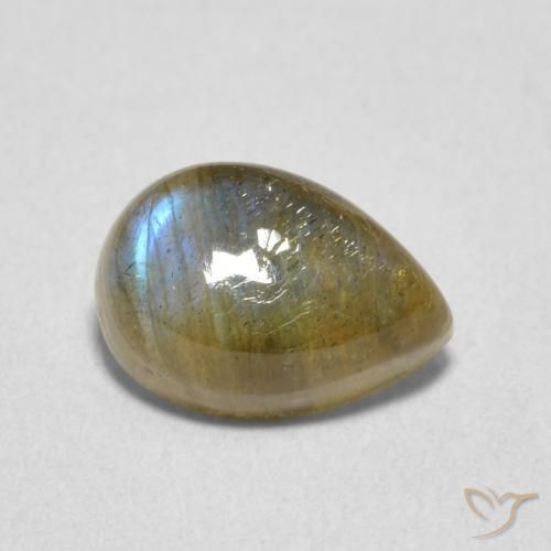 Labradorite Multicolore naturale da 2.38 ct, Forma a pera, Traslucido