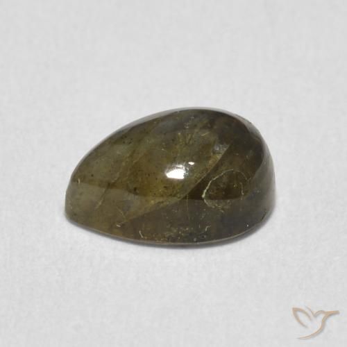 Labradorite Multicolore naturale da 1.82 ct, Forma a pera, Traslucido