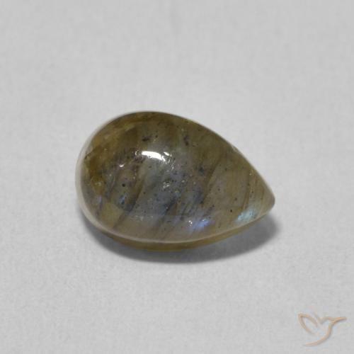 Labradorite Multicolore naturale da 1.80 ct, Forma a pera, Traslucido
