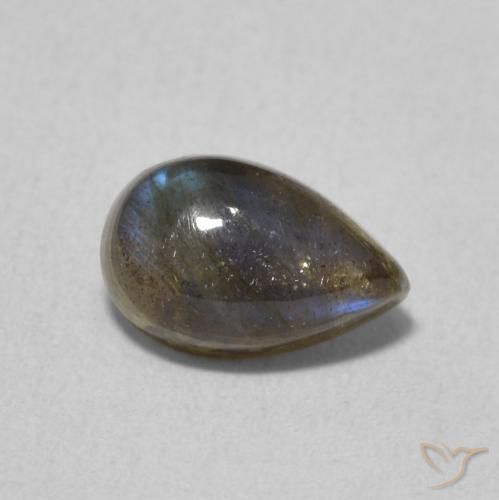 Labradorite Multicolore naturale da 1.08 ct, Forma a pera, Traslucido