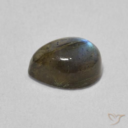 Labradorite Multicolore naturale da 1.03 ct, Forma a pera, Traslucido