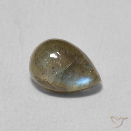 Labradorite Multicolore naturale da 0.87 ct, Forma a pera, Traslucido