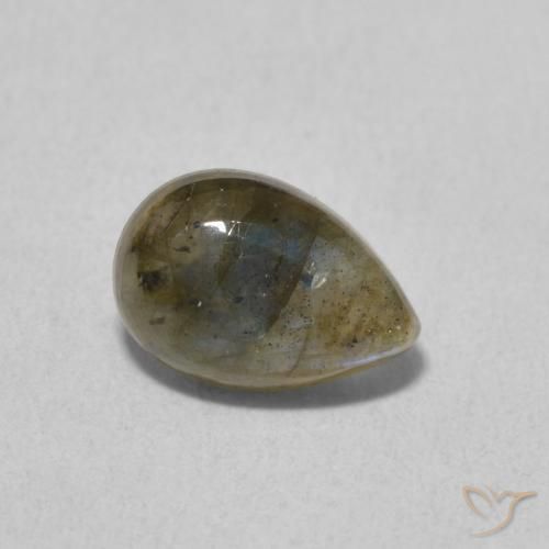 Labradorite Multicolore naturale da 1.58 ct, Forma a pera, Traslucido