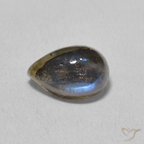 Labradorite Multicolore naturale da 1.86 ct, Forma a pera, Traslucido
