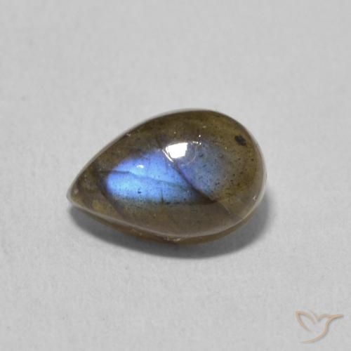1.93ct Naturale Multicolore Labradorite, Forma a pera, Traslucido