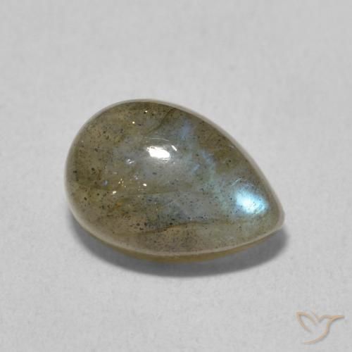 Labradorite Multicolore naturale da 2.42 ct, Forma a pera, Traslucido