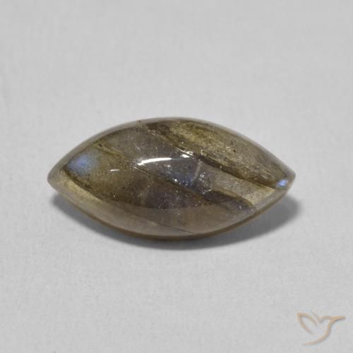 3.25ct Naturale Multicolore Labradorite, Taglio marquise, Traslucido