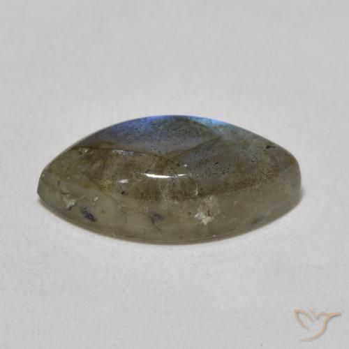Labradorite Multicolore naturale da 4.91 ct, Taglio marquise, Traslucido