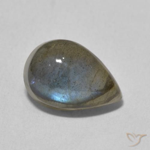 Labradorite Multicolore naturale da 3.90 ct, Forma a pera, Traslucido