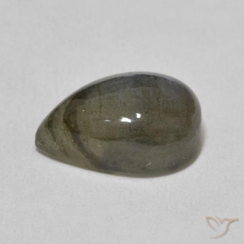 Labradorite Multicolore naturale da 3.90 ct, Forma a pera, Traslucido