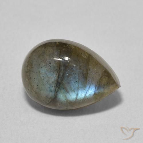 Labradorite Multicolore naturale da 2.21 ct, Forma a pera, Traslucido