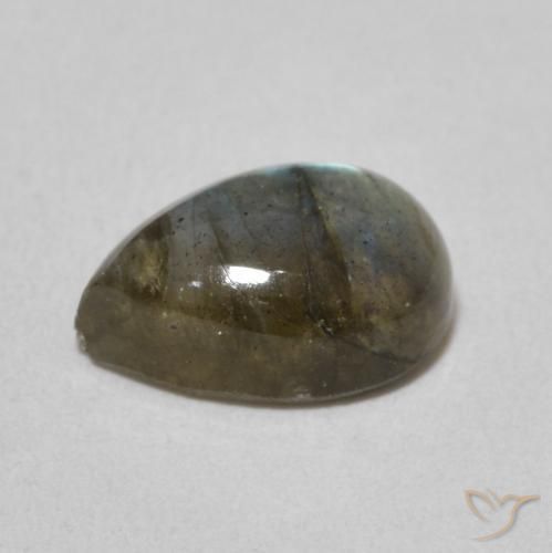 Labradorite Multicolore naturale da 2.21 ct, Forma a pera, Traslucido
