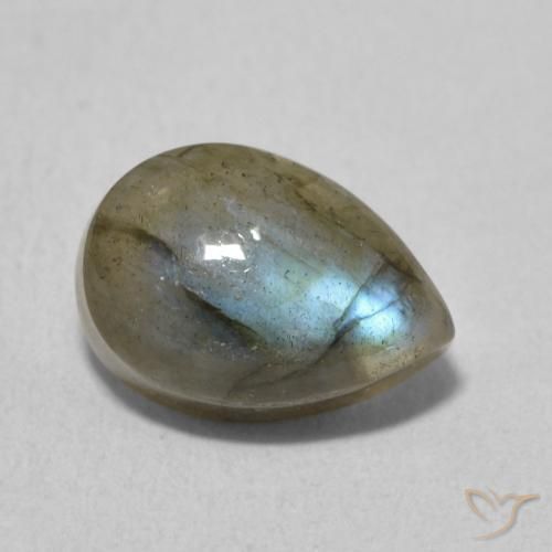 Labradorite Multicolore naturale da 2.55 ct, Forma a pera, Traslucido
