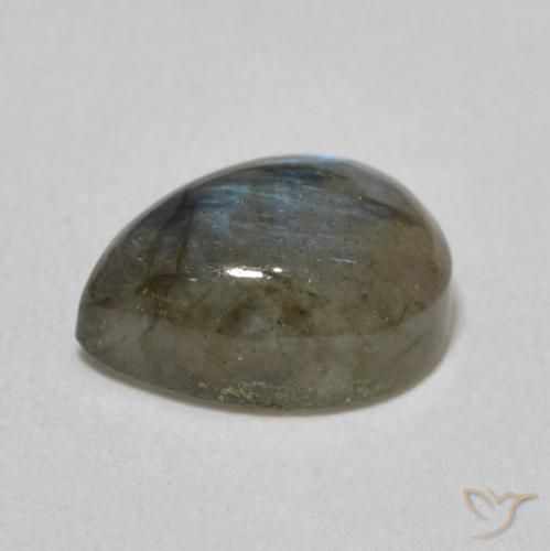 Labradorite Multicolore naturale da 2.55 ct, Forma a pera, Traslucido