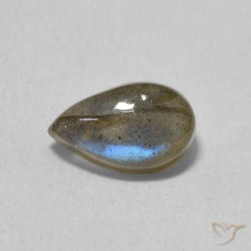 Labradorite Multicolore naturale da 1.05 ct, Forma a pera, Traslucido