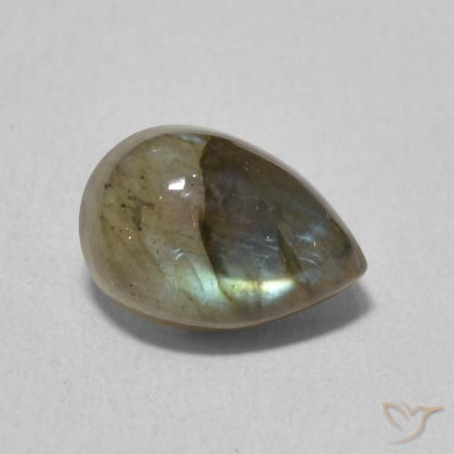 Labradorite Multicolore naturale da 2.48 ct, Forma a pera, Traslucido
