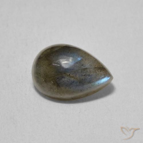 Labradorite Multicolore naturale da 2.18 ct, Forma a pera, Traslucido