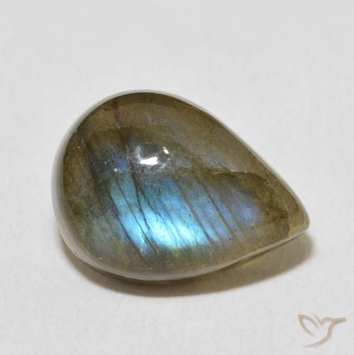 Labradorite Multicolore naturale da 8.66 ct, Forma a pera, Traslucido