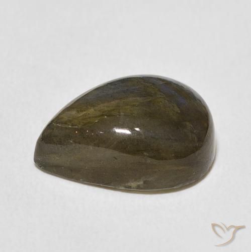 Labradorite Multicolore naturale da 8.66 ct, Forma a pera, Traslucido