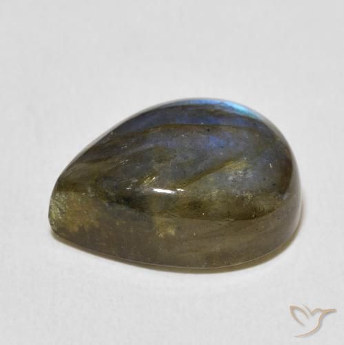 Labradorite Multicolore naturale da 10.09 ct, Forma a pera, Traslucido