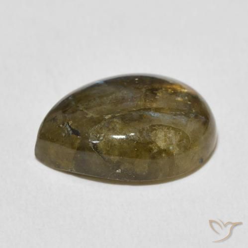 Labradorite Multicolore naturale da 8.07 ct, Forma a pera, Traslucido