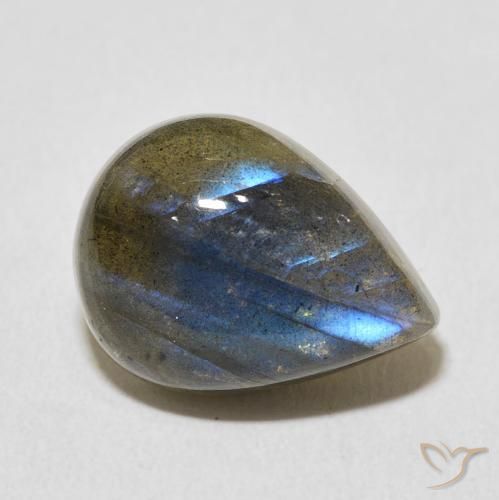Labradorite Multicolore naturale da 9.64 ct, Forma a pera, Traslucido