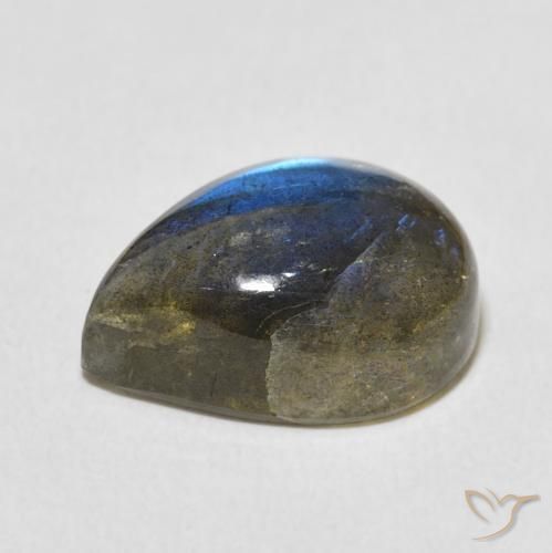 Labradorite Multicolore naturale da 9.64 ct, Forma a pera, Traslucido