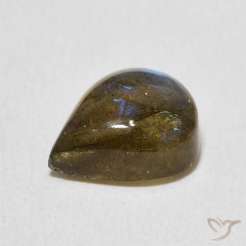 Labradorite Multicolore naturale da 2.77 ct, Forma a pera, Traslucido