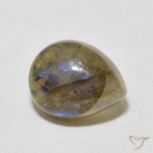 Labradorite Multicolore naturale da 3.91 ct, Forma a pera, Traslucido